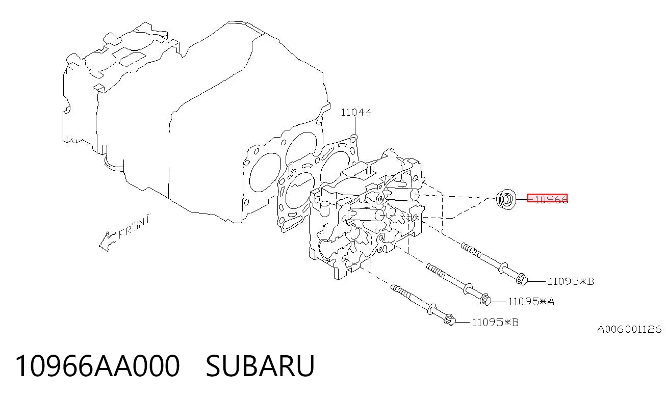 10966AA000 Subaru Anillo de sellado del pozo de la bujía