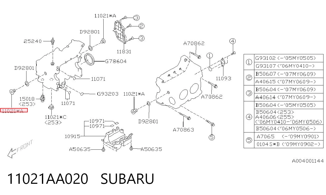 11021AA020 Subaru 