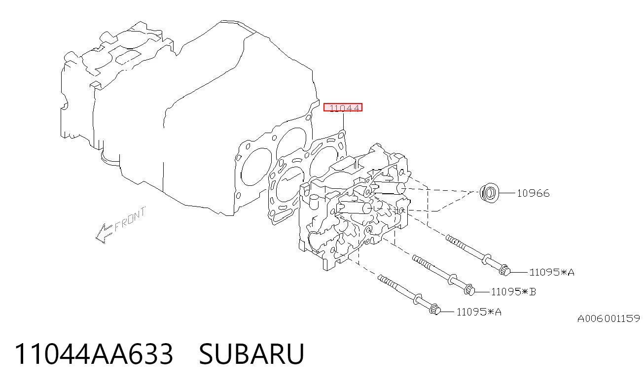 11044AA633 Subaru Empaquetadura de culata