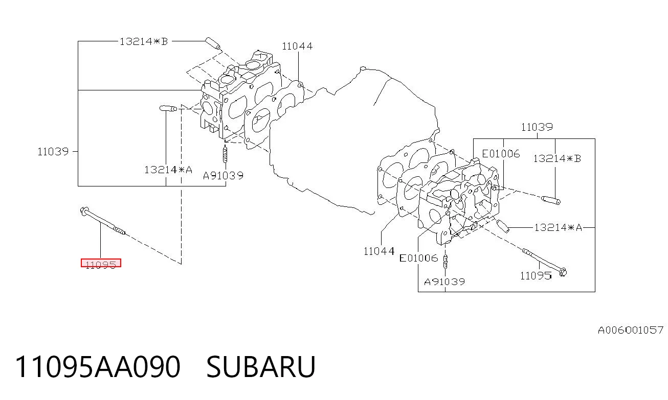 11095AA090 Subaru Pernos de culata