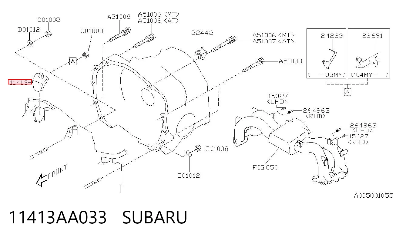 11413AA033 Subaru 