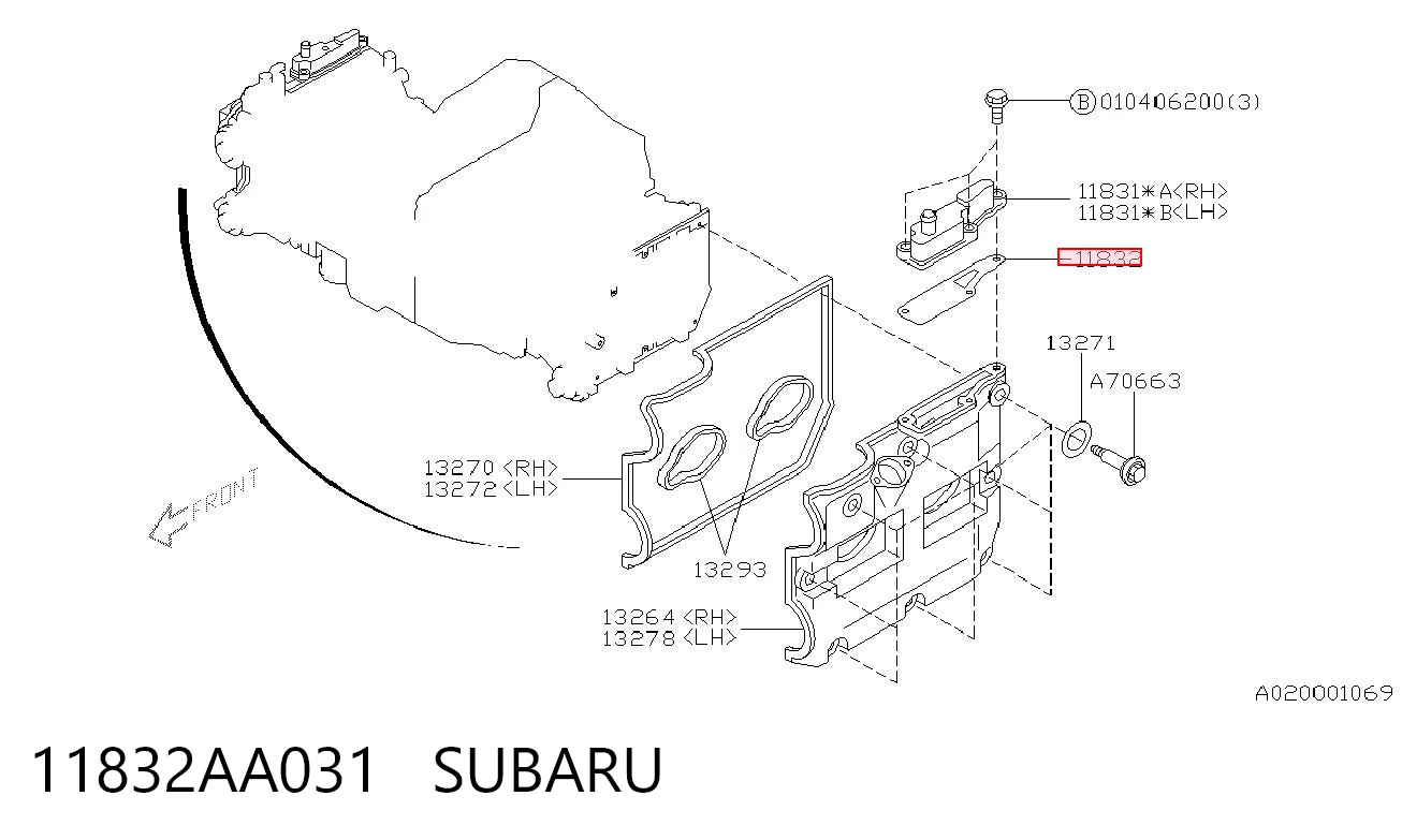 11832AA031 Subaru 