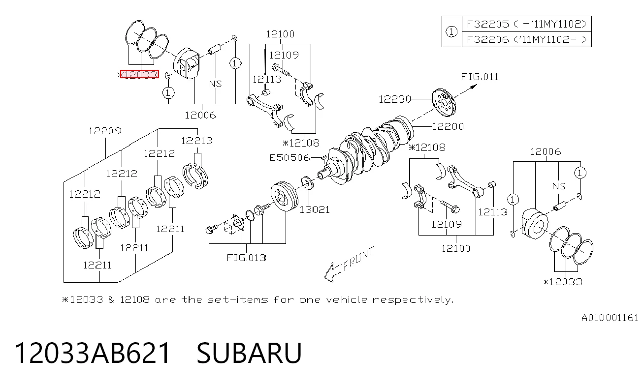 12033AB621 Subaru
