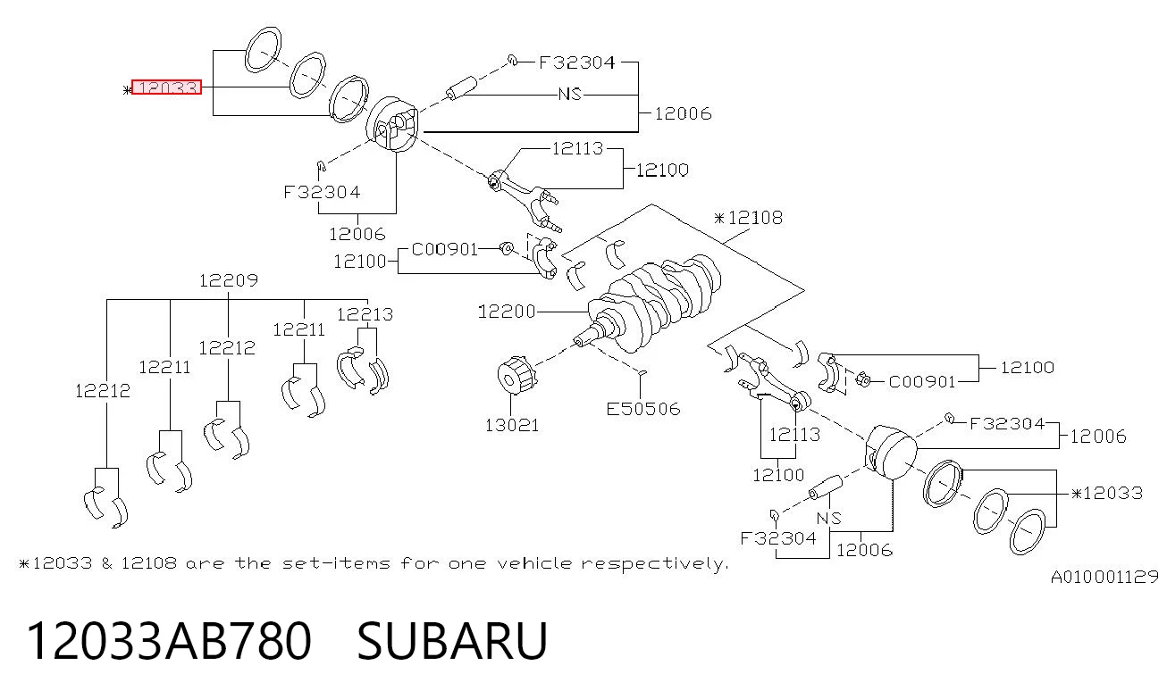 12033AB780 Subaru