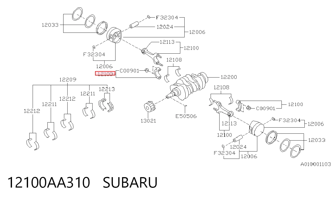 12100AA310 Subaru Biela