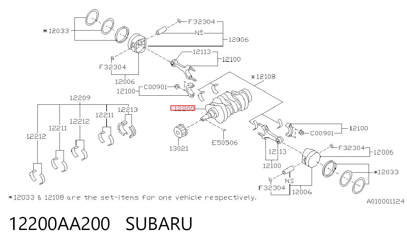 Cigüeñal para Subaru Impreza II GD