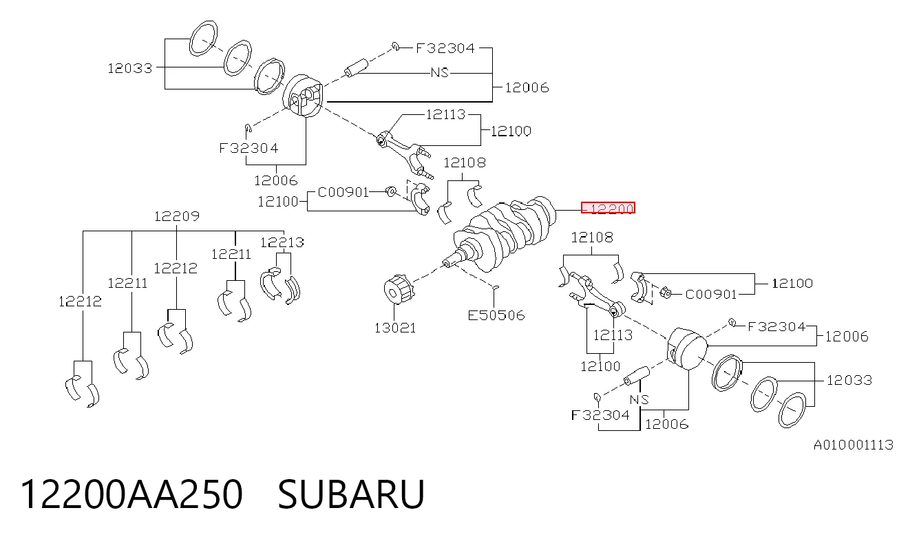Cigüeñal Subaru Impreza II sedán (GD) (1999 - 2009) precio, desde 439,66 EUR