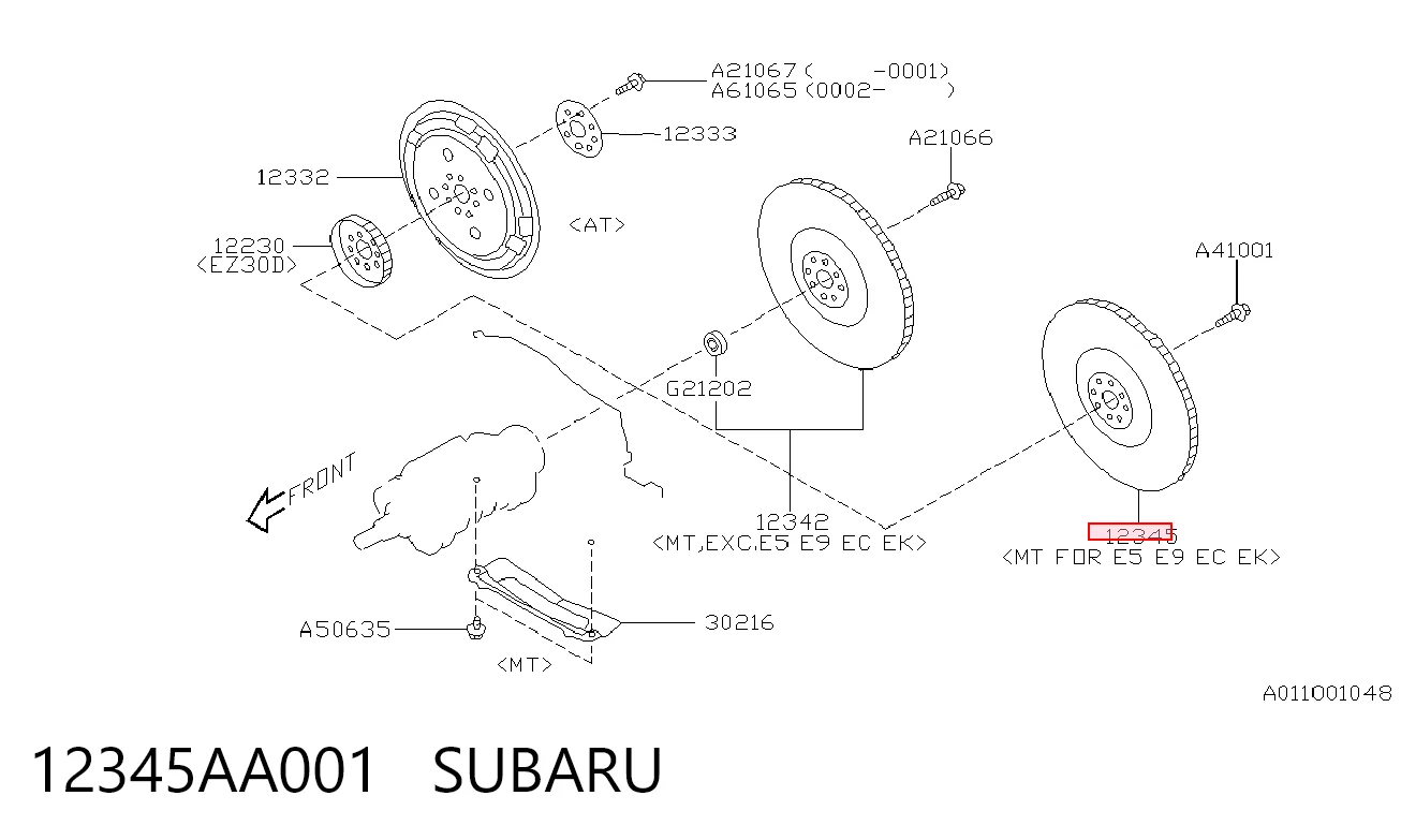 Comprar Volante de motor Subaru Outback  B12, BE, BH a bajo precio