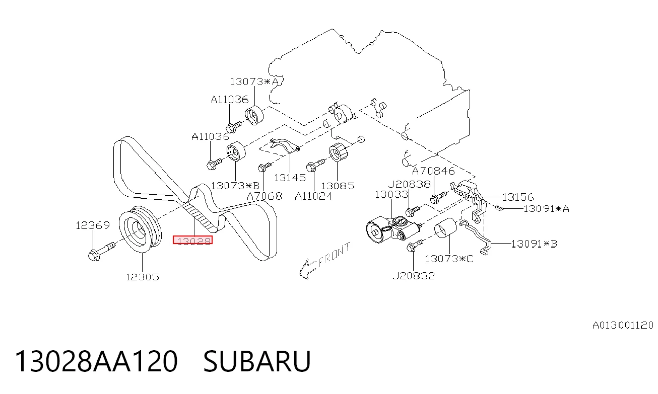 Correa de distribución Subaru Forester III SUV comprar en España