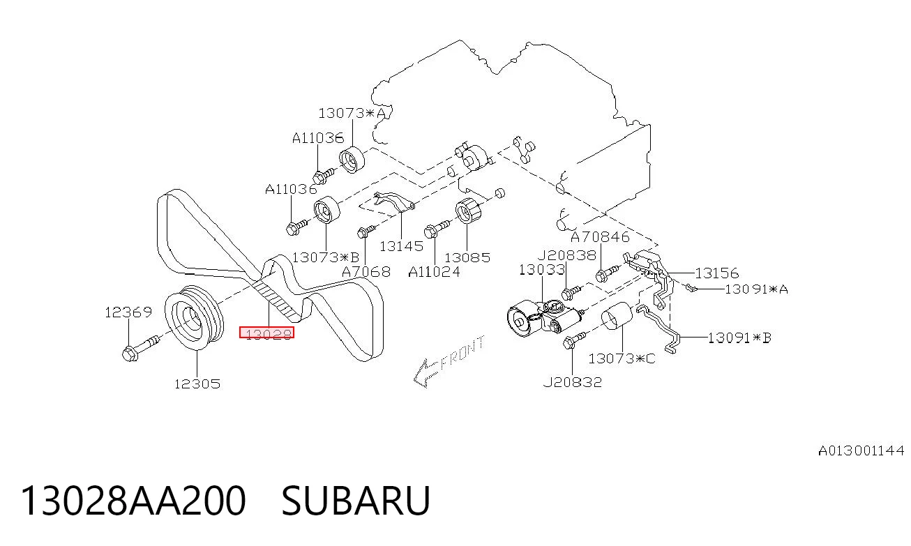 13028AA200 Subaru Correa dentada