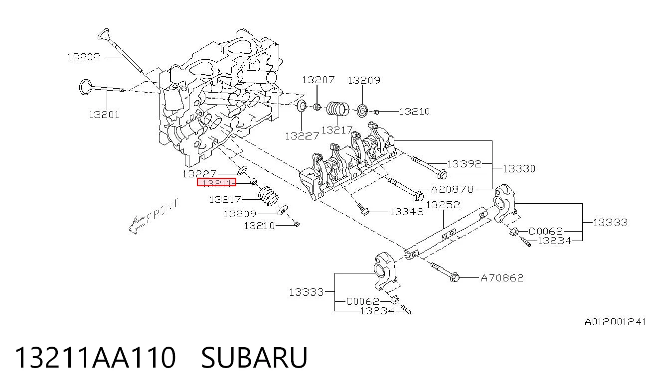 13211AA110 Subaru Retén de válvula de escape