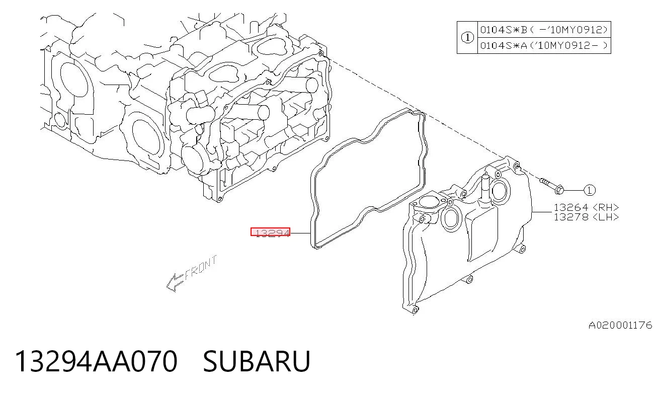 Junta de balancínes para Subaru Outback IV B14, BR