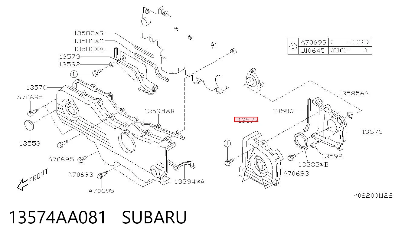Tapa del motor decorativa para Subaru Forester II S11, SG