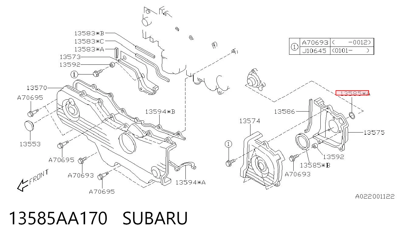 13585AA170 Subaru 