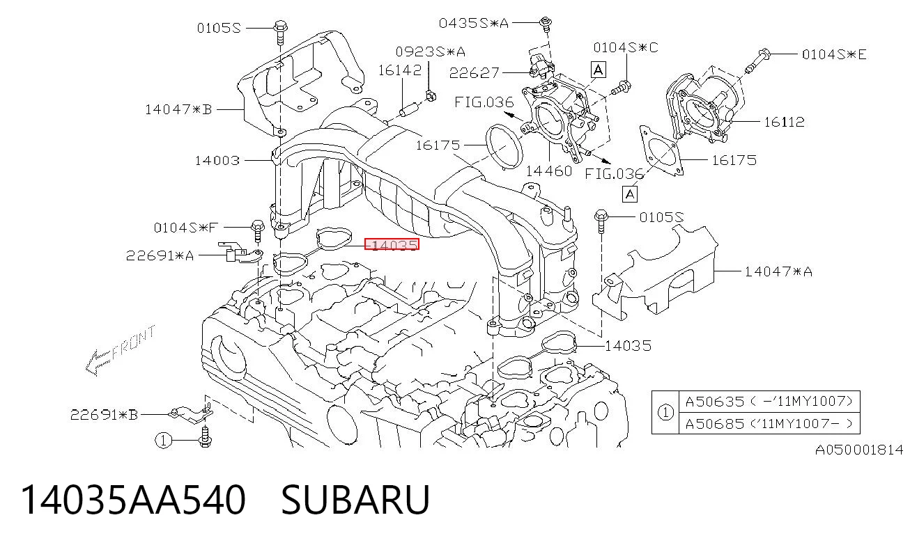 Comprar Junta colector de admisión Impreza III GH