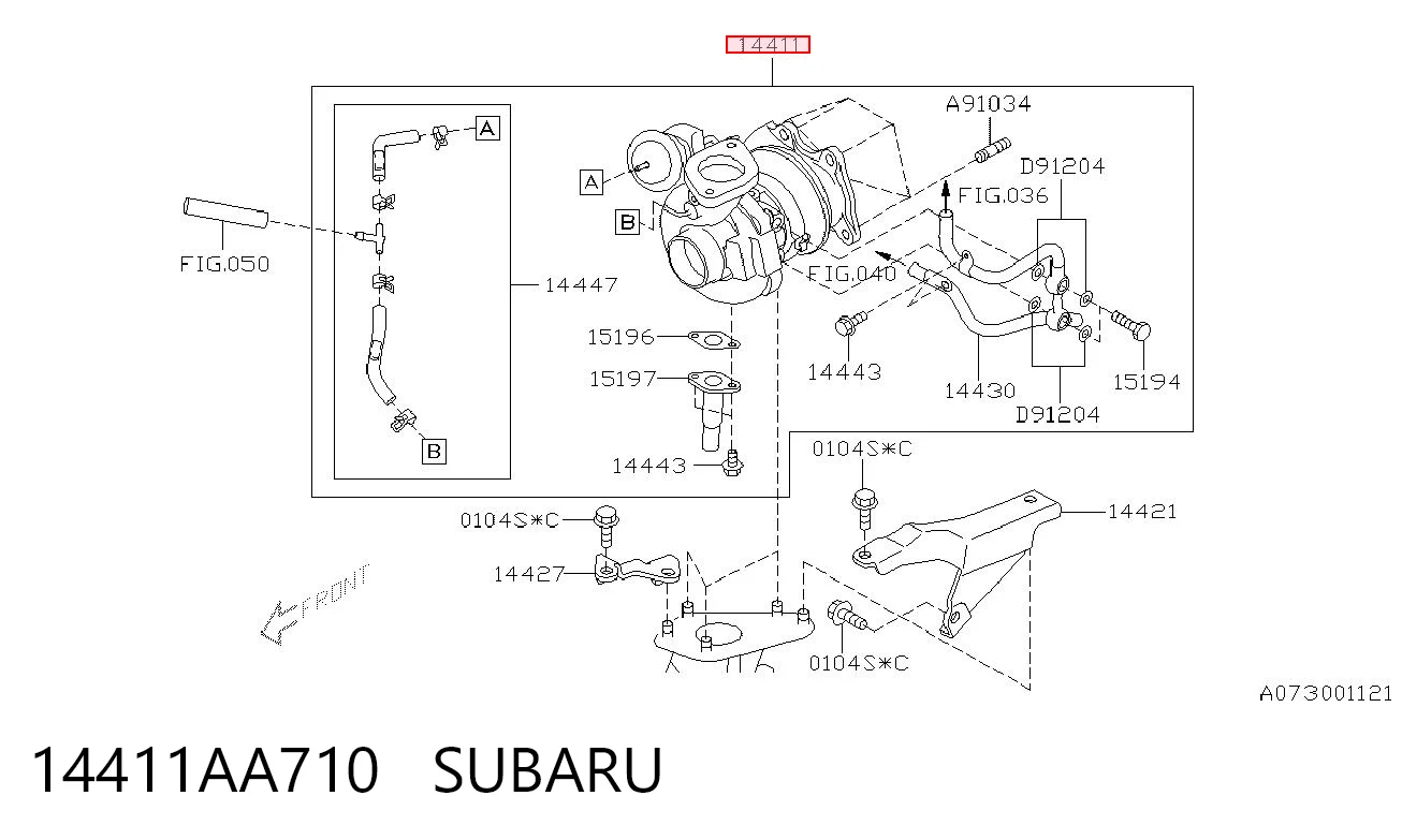 14411AA710 Subaru Turbo para motor