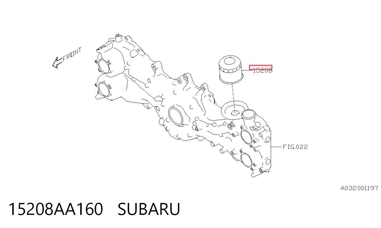 15208AA160 Subaru Filtro aceite