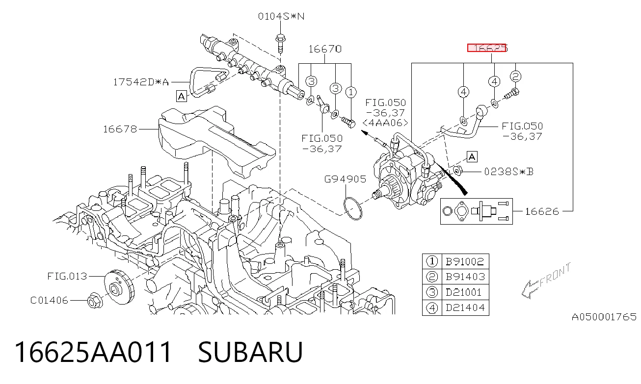 Bomba de inyección Subaru Outback  (2003-2009)