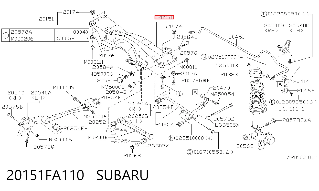 Subchasis trasero soporte motor Subaru Forester II SUV (S11, SG) (2002 - 2007) precio, desde 266,66 EUR