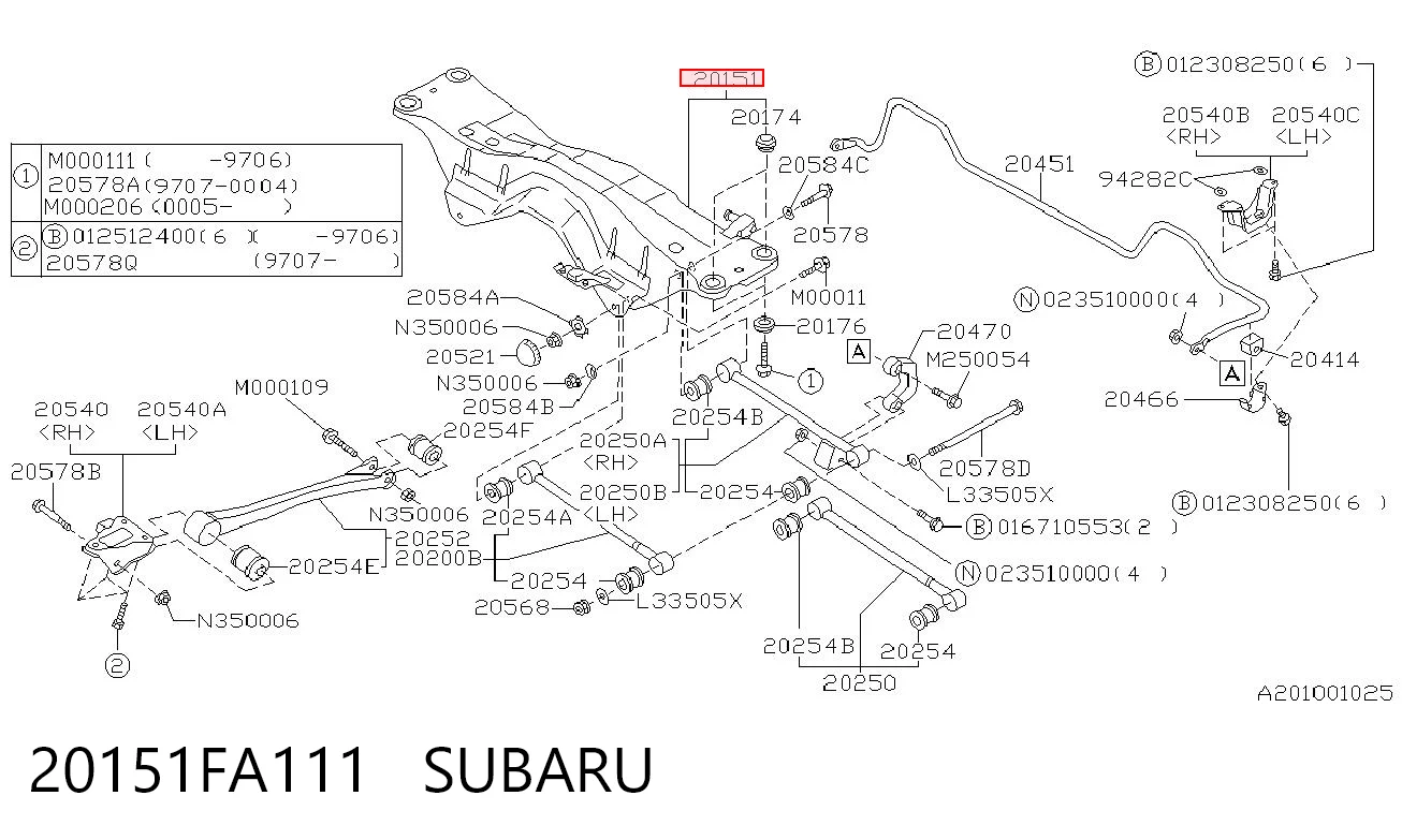  Puente trasero Subaru Forester 2
