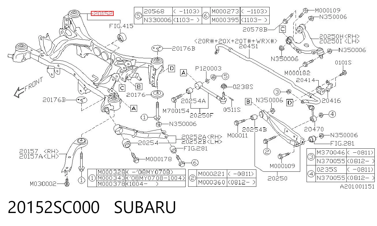 Comprar Puente trasero Subaru Impreza III GH