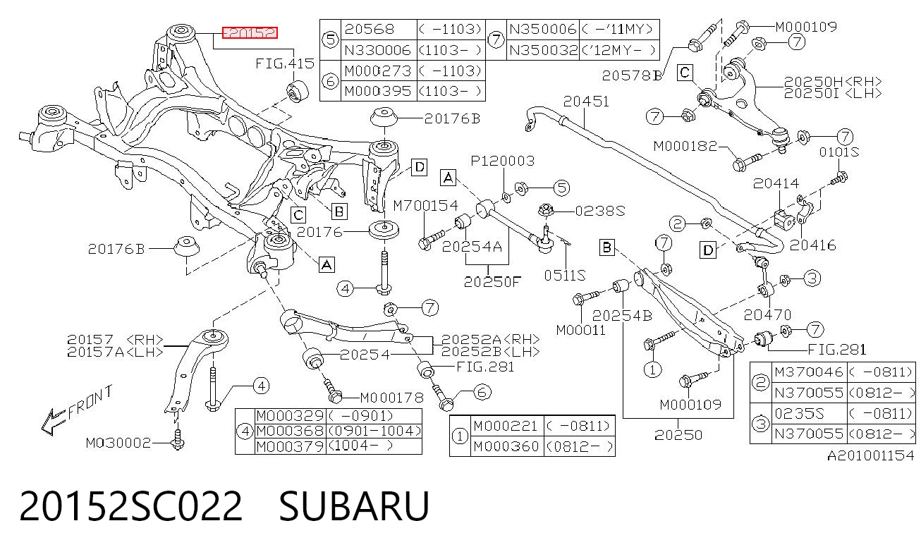 Comprar Subchasis trasero Forester III S12, SH