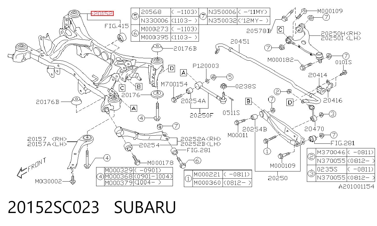 Subchasis trasero Subaru Forester III desde 639,79 €