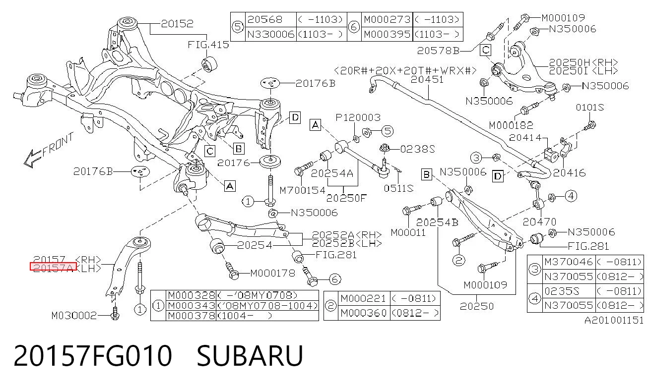 20157FG010 Subaru 