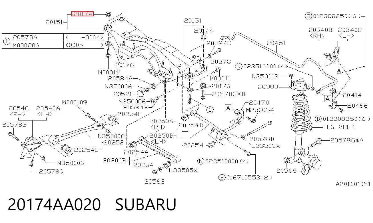 20174AA020 Subaru