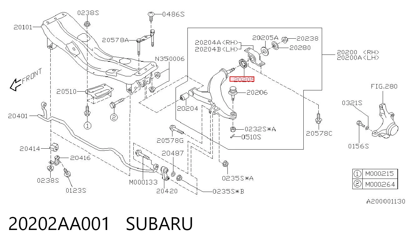 20202AA001 Subaru