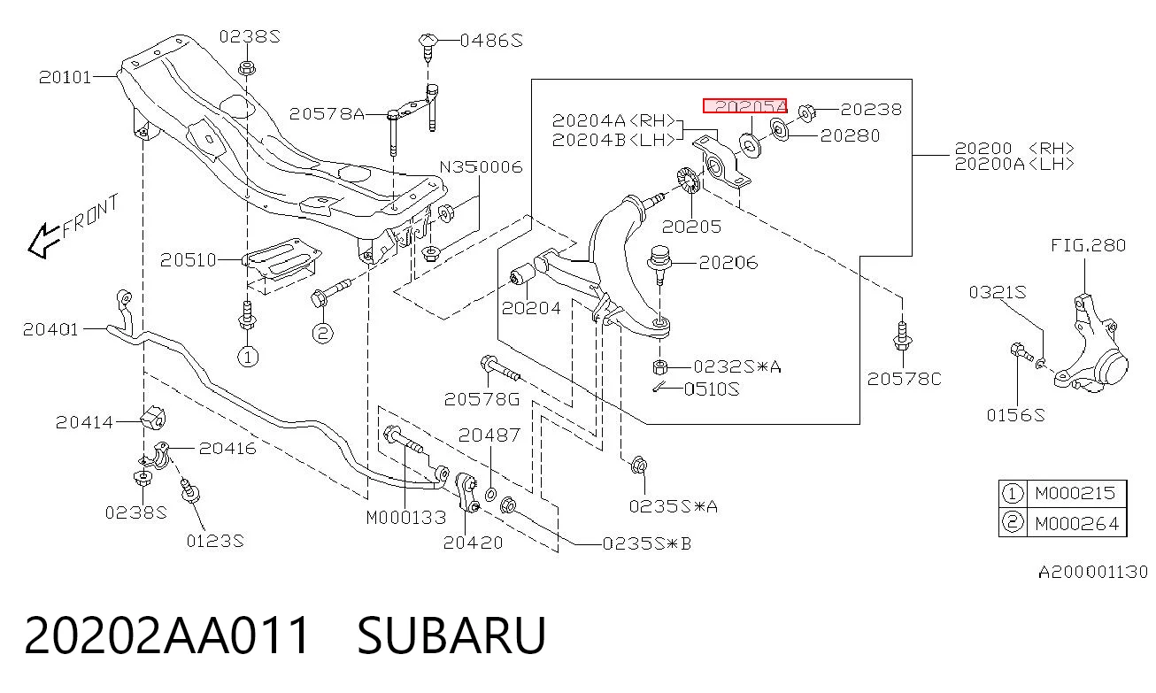 20202AA011 Subaru