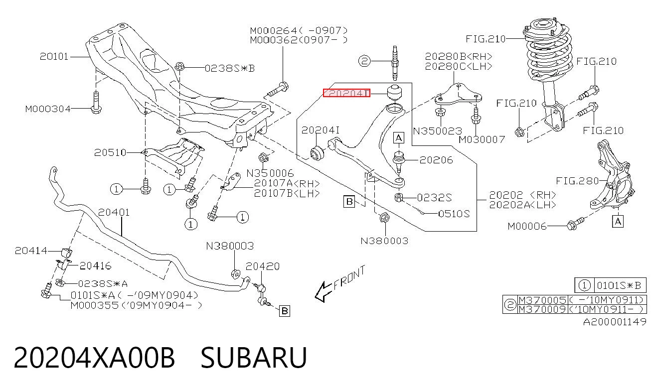 20204XA00B Subaru