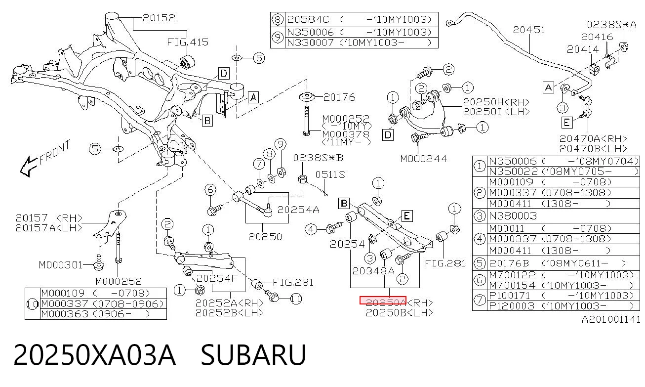 20250XA03A Subaru
