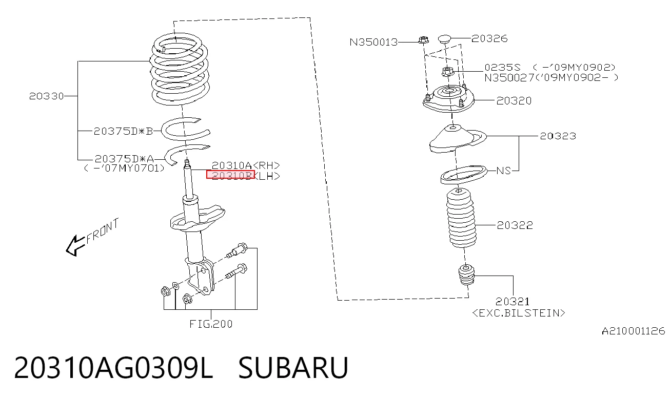 20310AG0309L Subaru