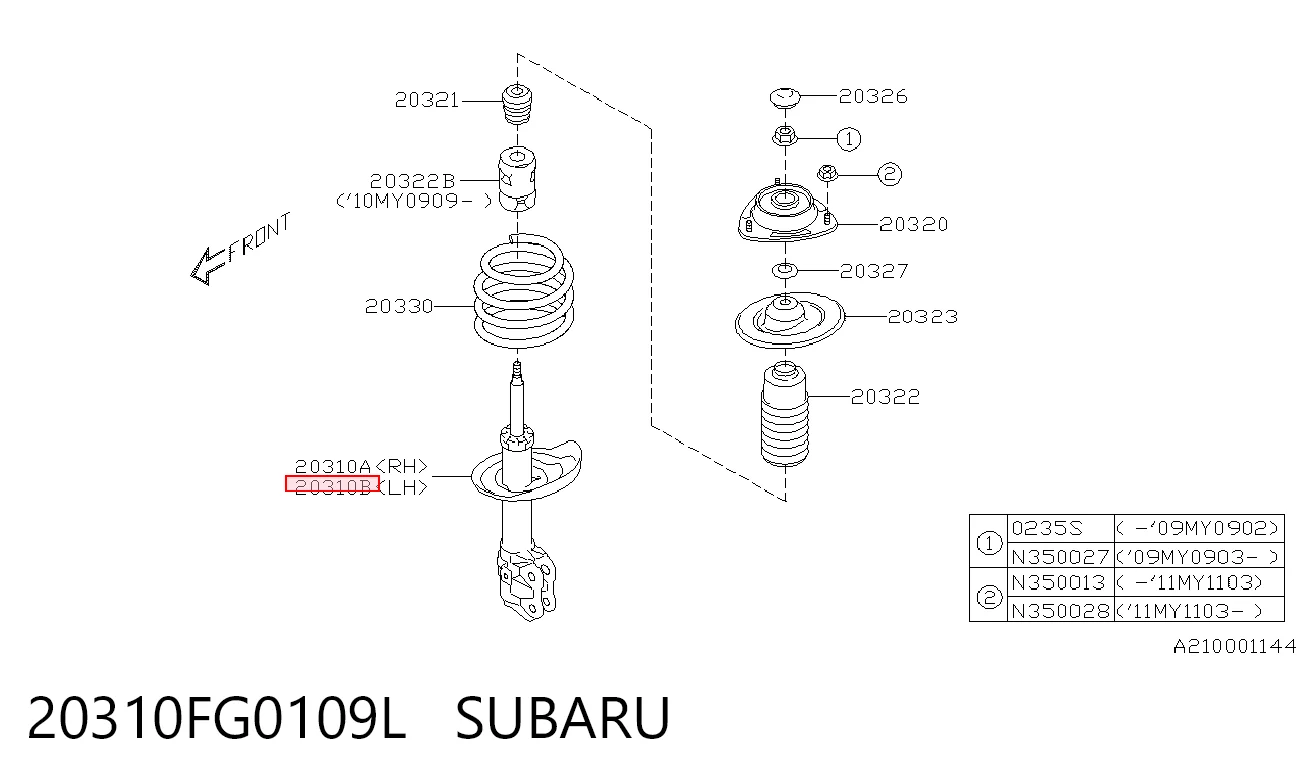20310FG0109L Subaru