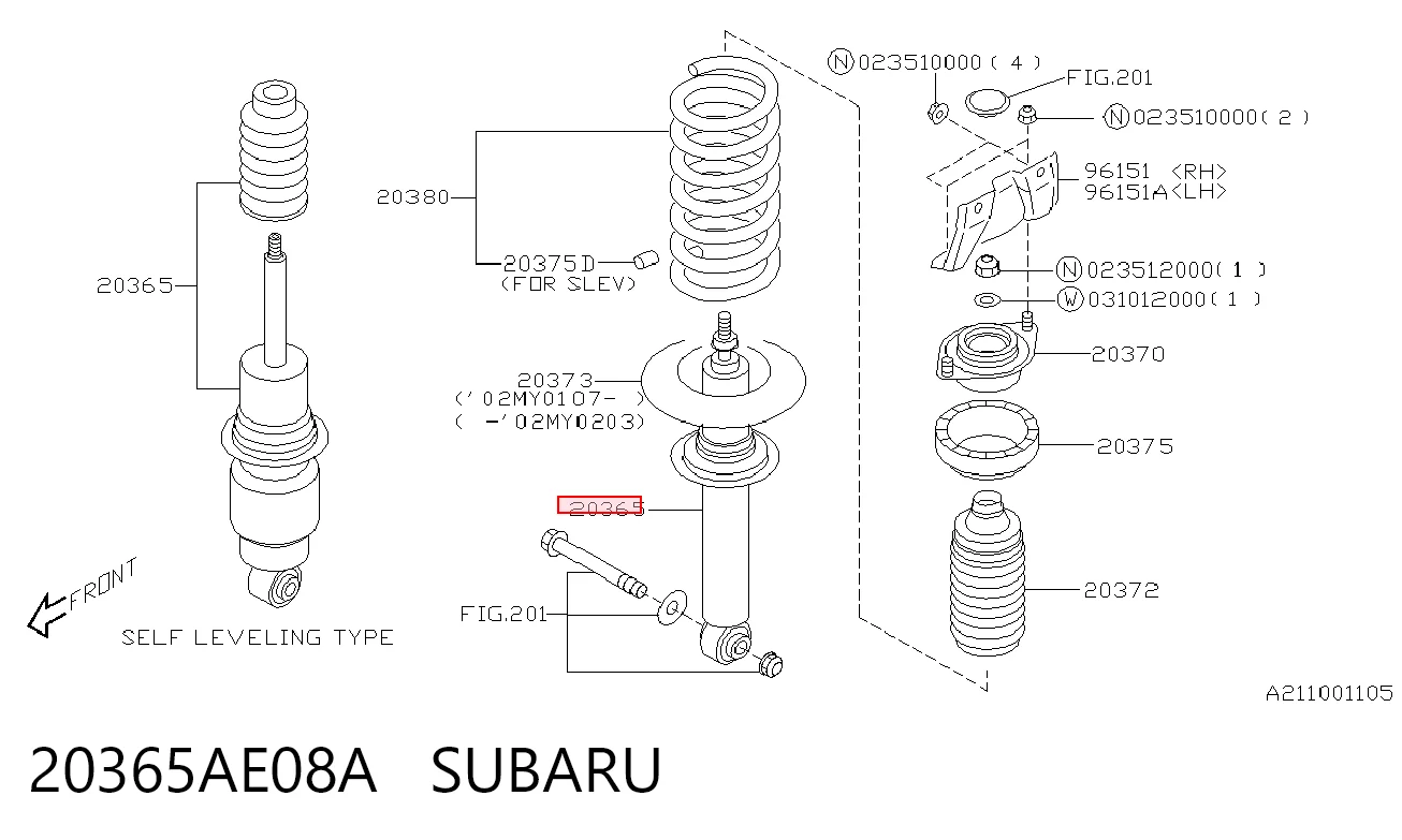 Amortiguadores traseros Subaru Legacy III (BE, BH)