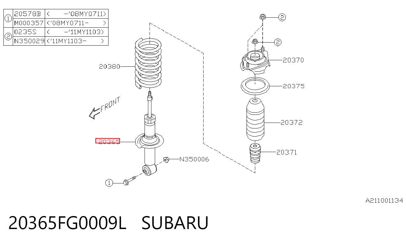 20365FG0009L Subaru