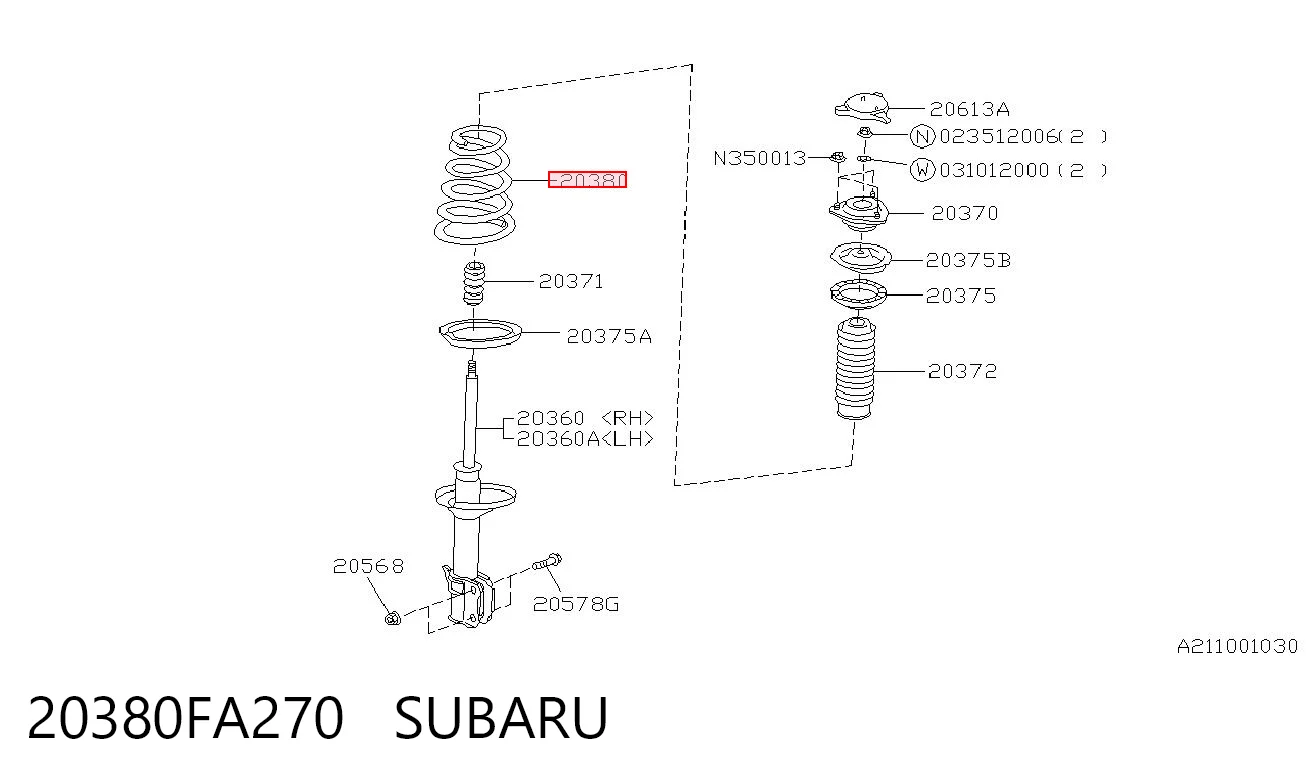 Muelle para Subaru Impreza GC