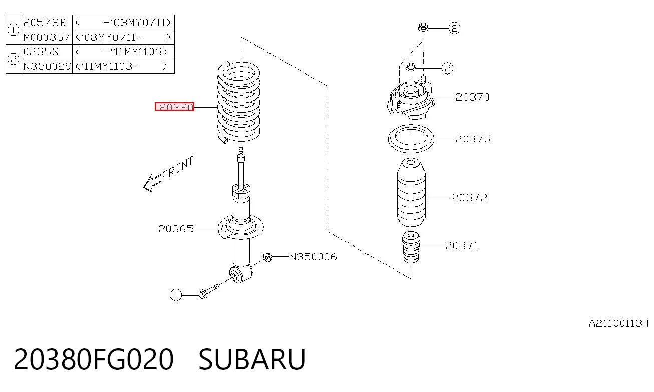 20380FG020 Subaru