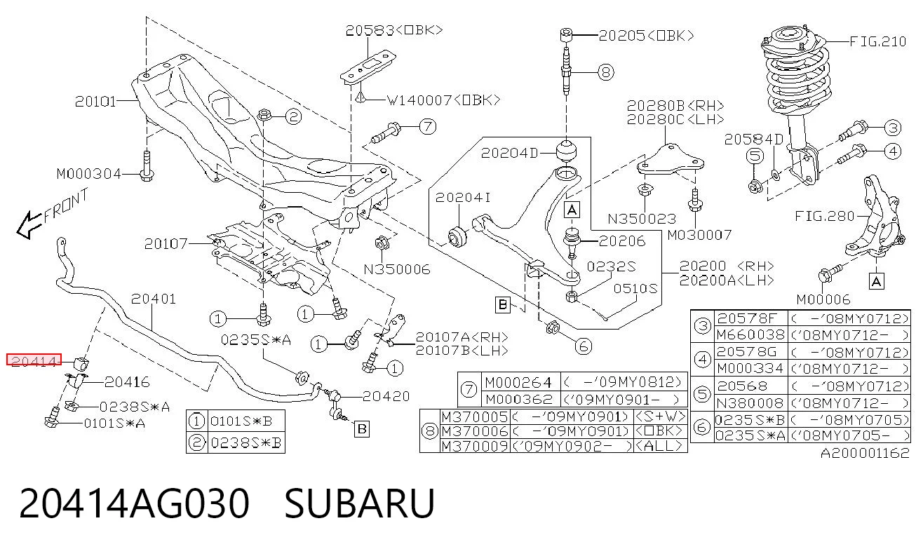 20414AG030 Subaru