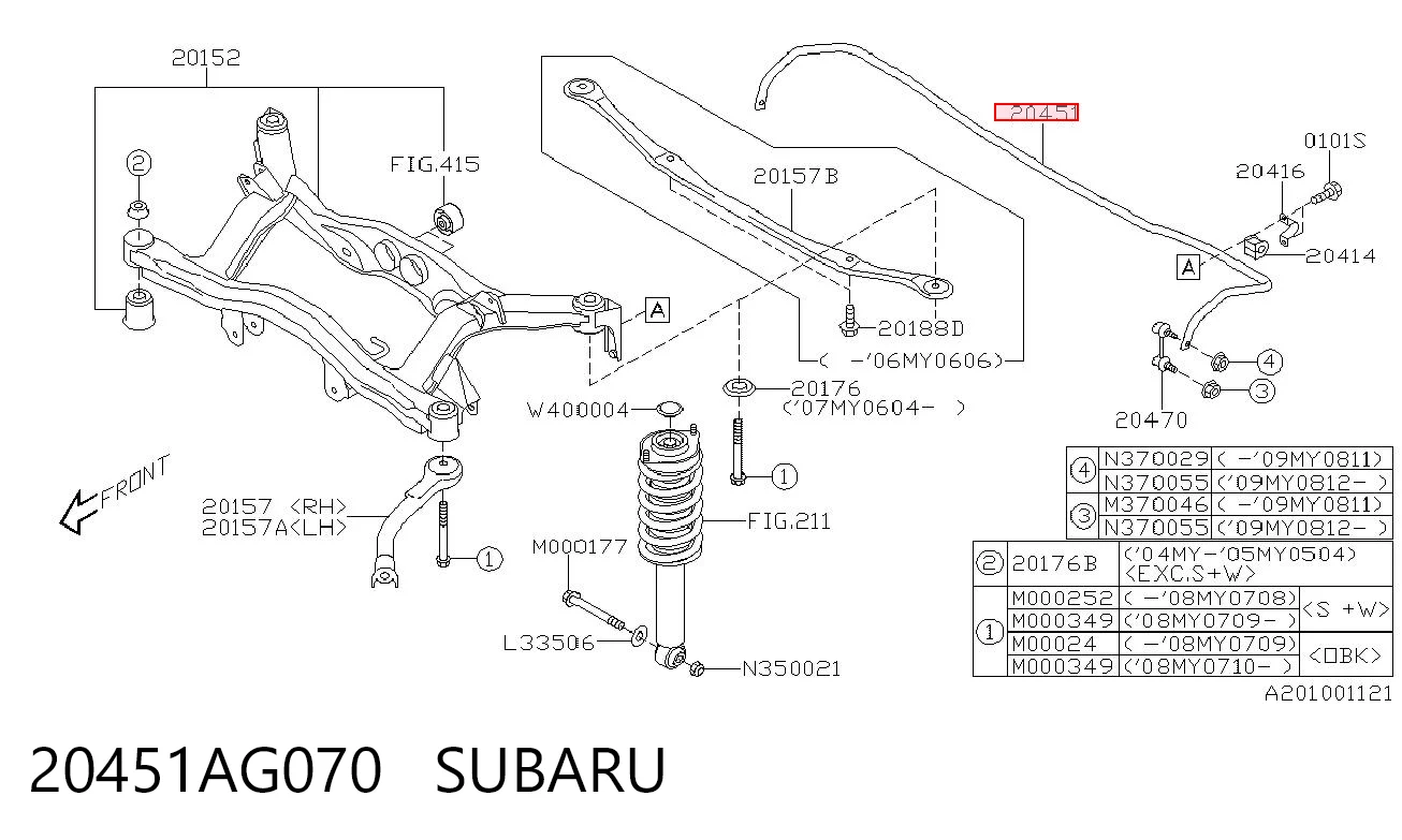 Comprar Estabilizador trasero Subaru Outback  B13, BP a bajo precio