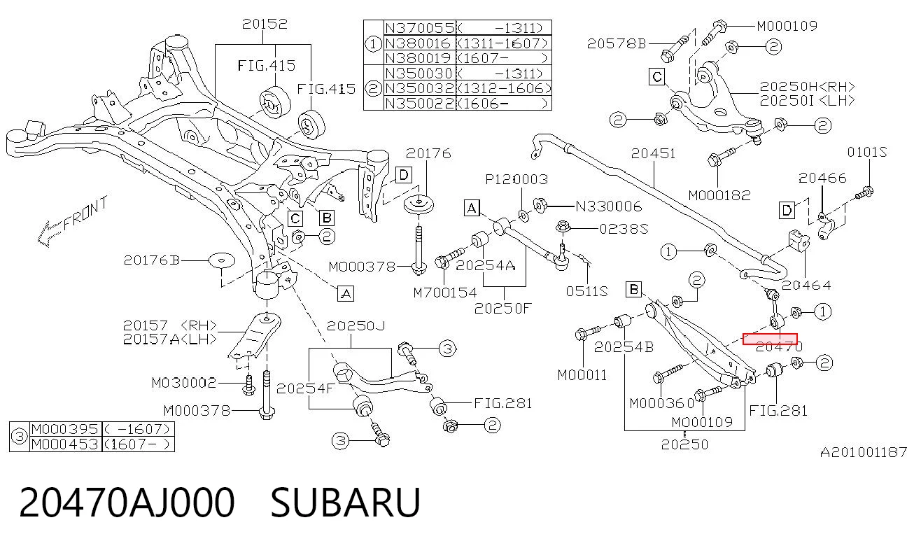 20470AJ000 Subaru