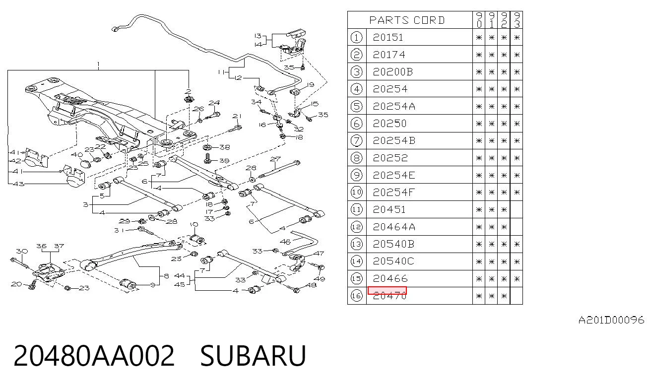 Comprar Bieleta estabilizadora trasera Subaru Legacy I BC a bajo precio