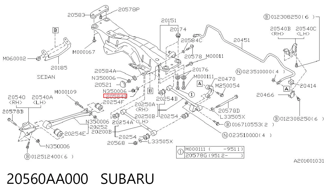 20560AA000 Subaru 