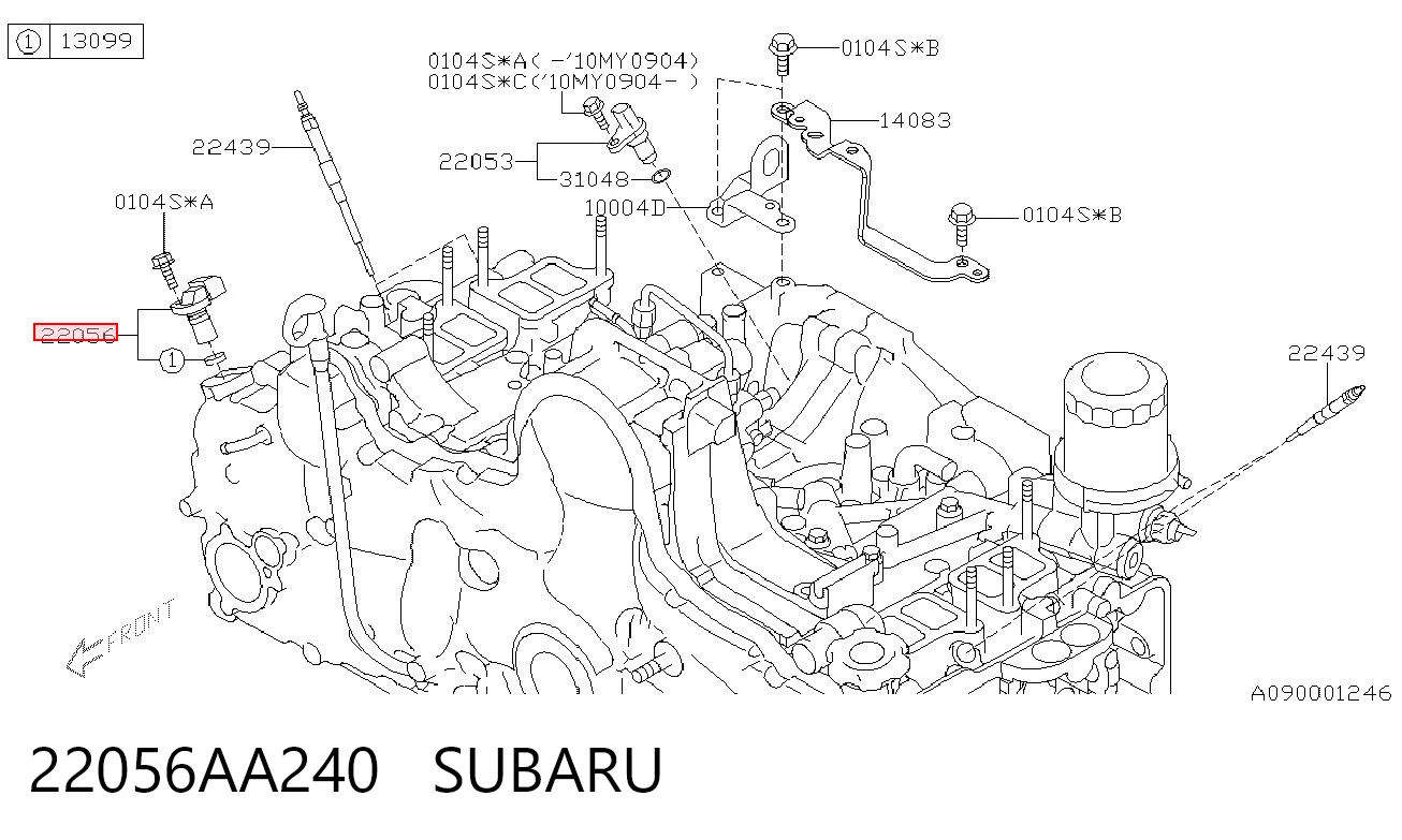 22056AA240 Subaru Sensor posición arbol de levas