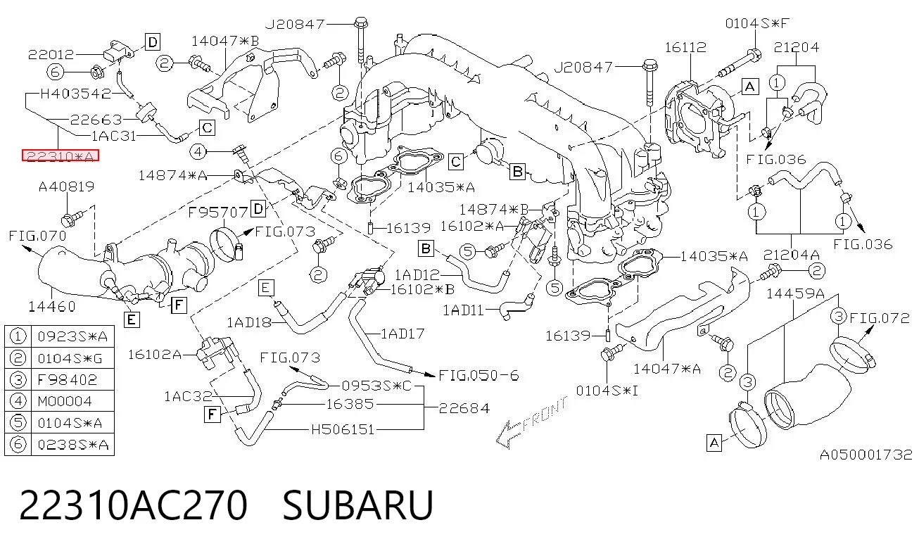 22310AC270 Subaru 
