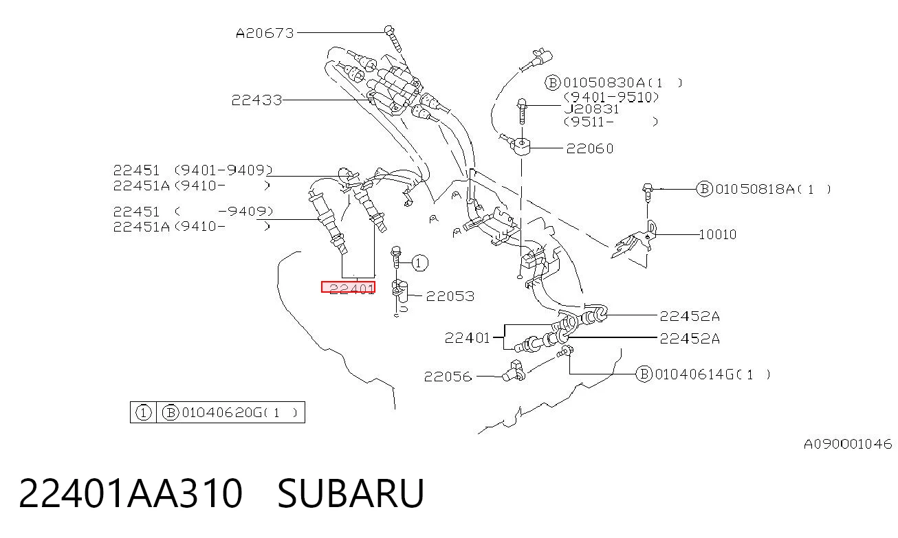 22401AA310 Subaru Bujía de ignición