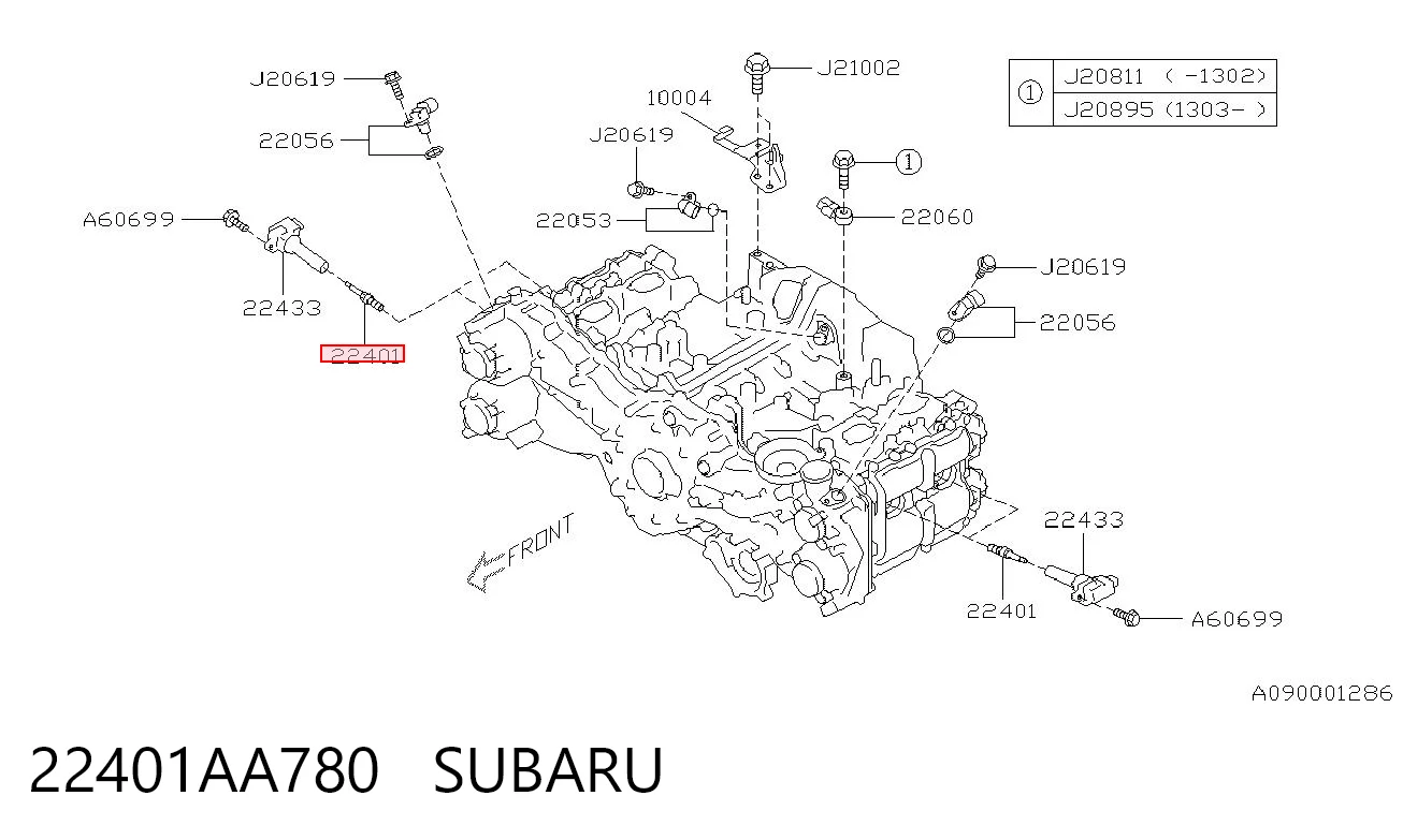 22401AA780 Subaru Bujía de ignición