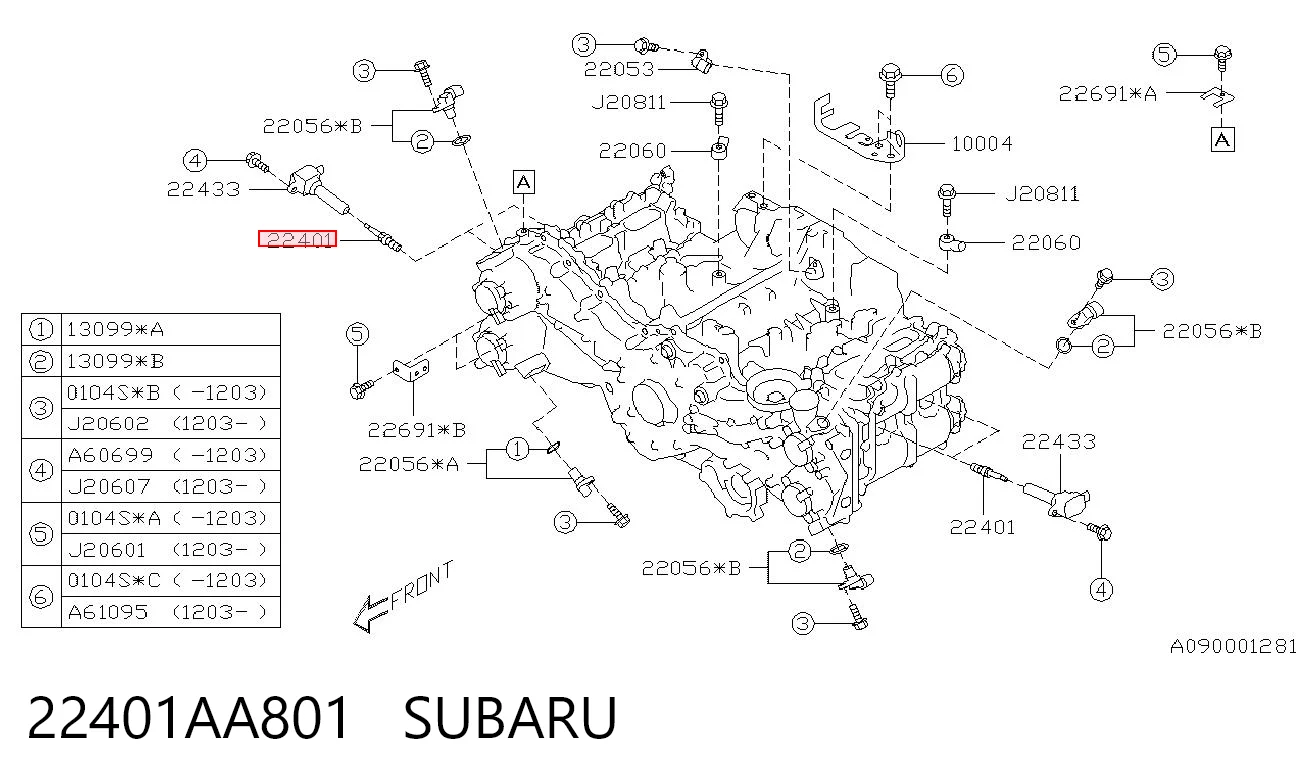 22401AA801 Subaru