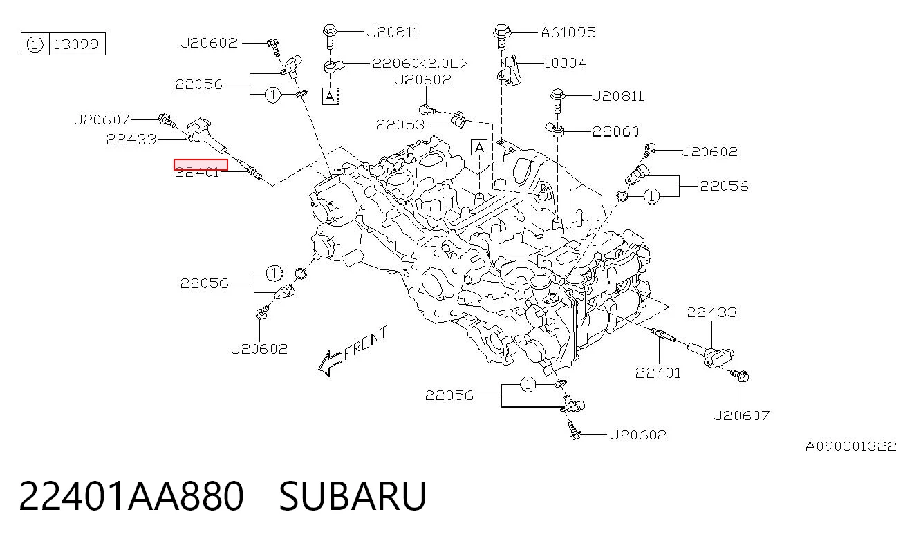 22401AA880 Subaru Bujía de ignición